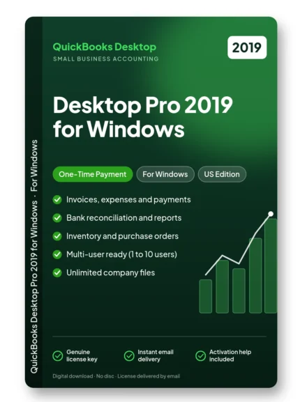 Quickbooks Desktop Pro 2019 for Windows – One-Time Payment