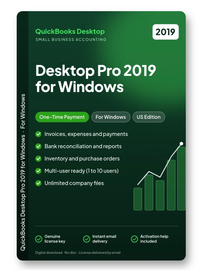 Quickbooks Desktop Pro 2019 for Windows – One-Time Payment